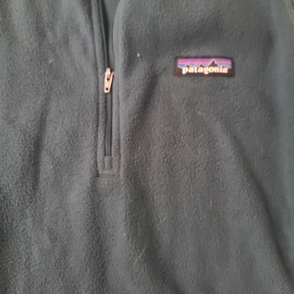 EUC Patagonia 1/4 Fleece Zip in Teal size Small - Picture 3 of 4